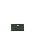 CHANEL CHEVRON BOY ZIP POUCH CAVIAR DARK GREEN GHW