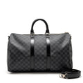 LOUIS VUITTON KEEPALL BANDOULIERE 45 DAMIER GRAPHITE CANVAS BLACK SHW