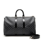 LOUIS VUITTON KEEPALL BANDOULIERE 45 DAMIER GRAPHITE CANVAS BLACK SHW