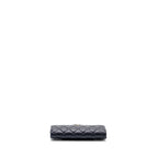 CHANEL CLASSIC LONG FLAP WALLET CAVIAR NAVY LGHW