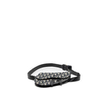 DIOR SADDLE BELT BAG BLUE DIOR OBLIQUE JACQUARD BLACK HARDWARE