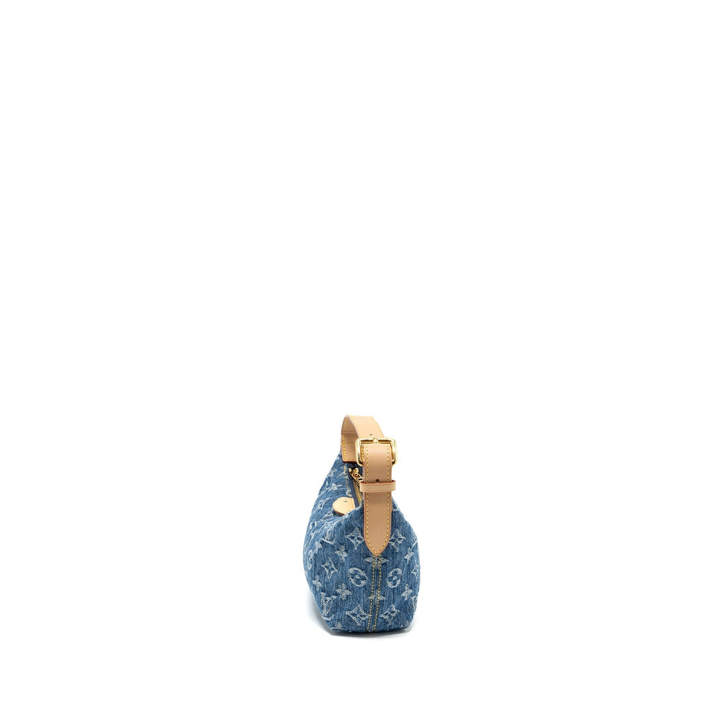 LOUIS VUITTON HILLS POCHETTE MONOGRAM DENIM BLUE GHW