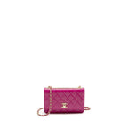 CHANEL TRENDY CC WALLET ON CHAIN LAMBSKIN FUCHSIA GHW