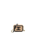 CHANEL MINI FILIGREE VANITY CLUTCH CAVIAR BEIGE / BLACK GHW