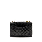 CHANEL VINTAGE JUMBO CLASSIC DOUBLE FLAP BAG LAMBSKIN BLACK GHW