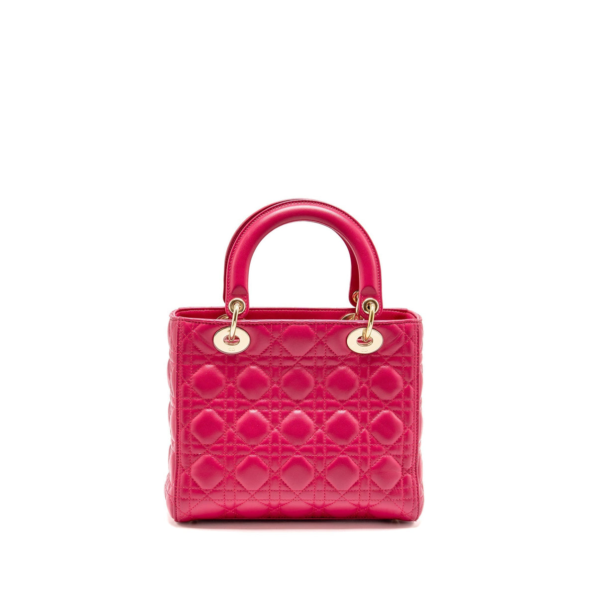 DIOR MEDIUM LADY DIOR LAMBSKIN PINK GHW