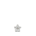 CHANEL MINI STAR COIN PURSE CALFSKIN SILVER LGHW(MICROCHIP)