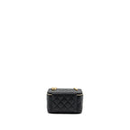 CHANEL COCO LOVE LONG VANITY WITH ADJUSTABLE CHAIN CAVIAR BLACK GHW (MICROCHIP)