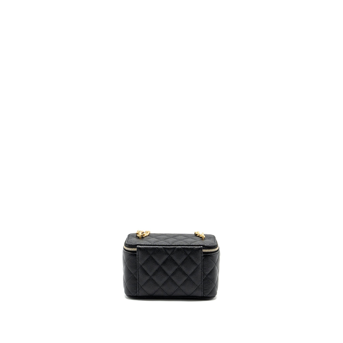 CHANEL COCO LOVE LONG VANITY WITH ADJUSTABLE CHAIN CAVIAR BLACK GHW (MICROCHIP)
