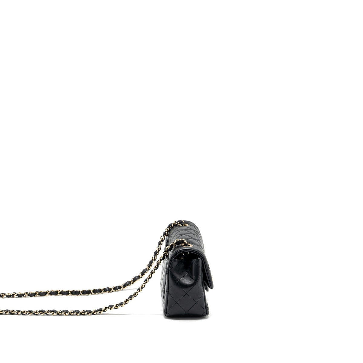 CHANEL MINI RECTANGULAR FLAP BAG LAMBSKIN BLACK LGHW