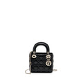 DIOR MINI LADY DIOR LAMBSKIN BLACK SHW