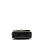 CHANEL SMALL 19 BAG LAMBSKIN BLACK MULTICOLOR HARDWARE