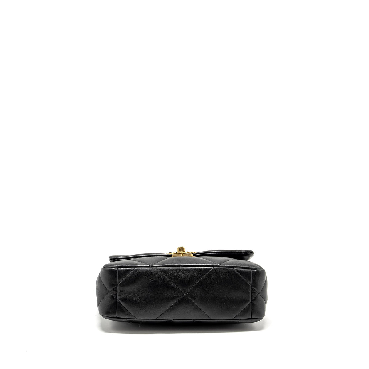 CHANEL SMALL 19 BAG LAMBSKIN BLACK MULTICOLOR HARDWARE