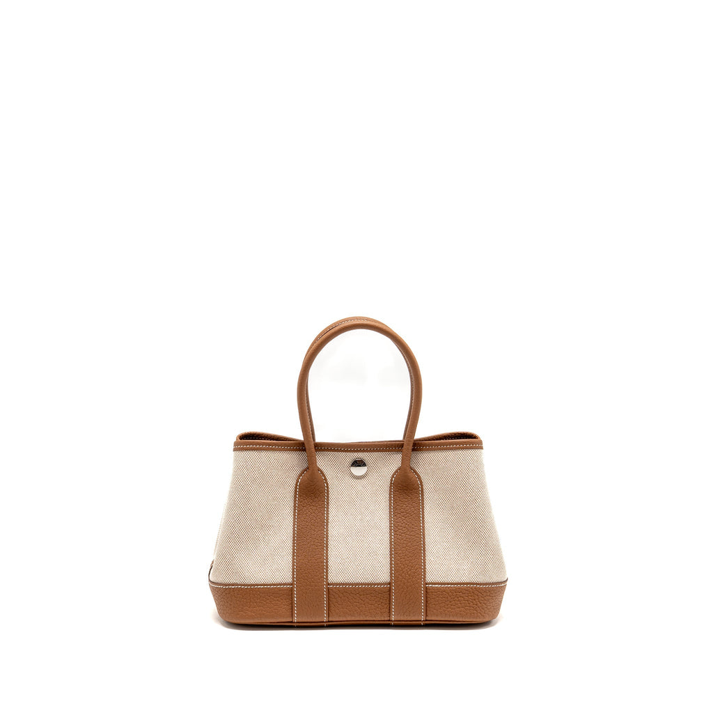 Hermes Neo Garden Party 23 canva / negonda ecru-beige / gold SHW