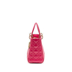 DIOR MEDIUM LADY DIOR LAMBSKIN PINK GHW