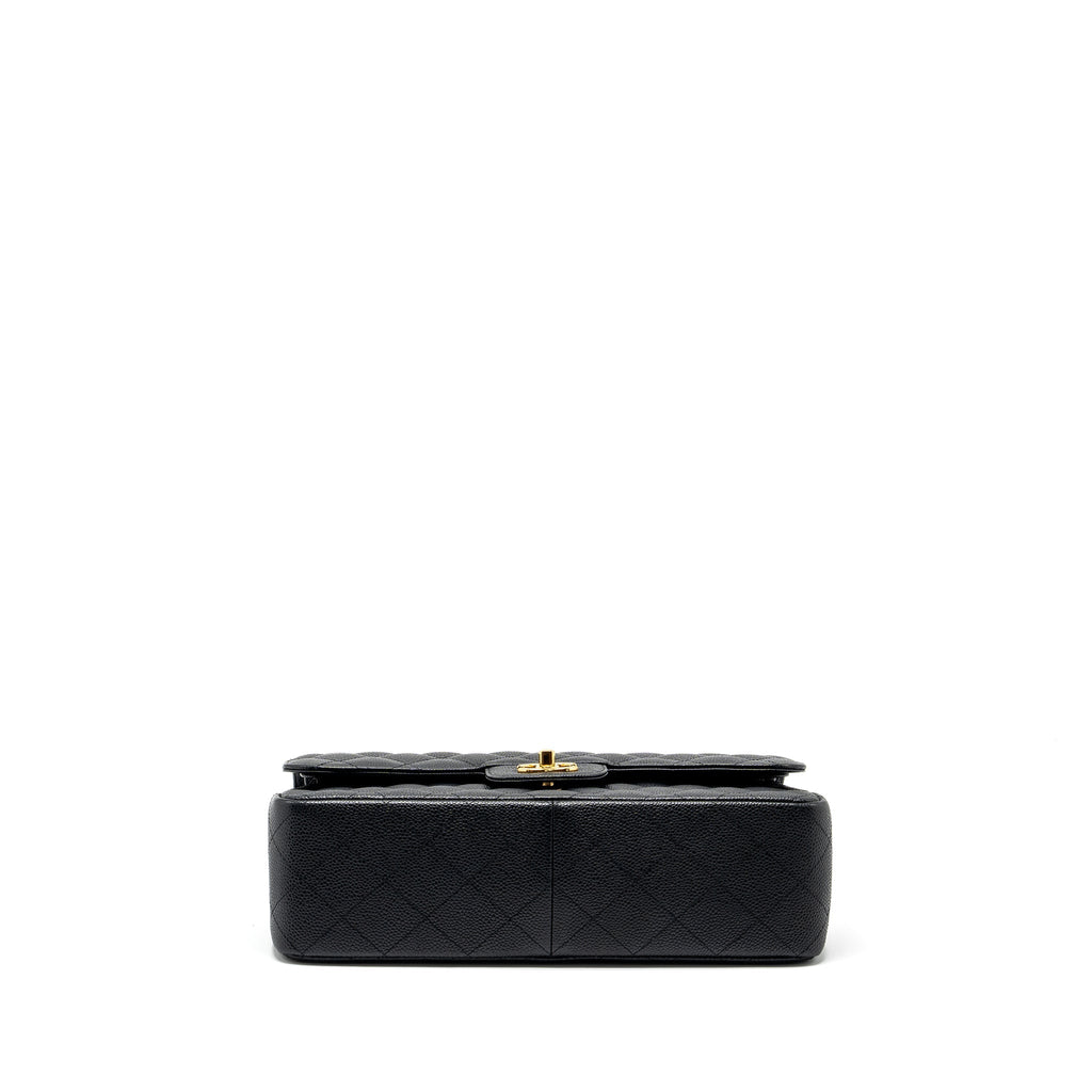 CHANEL JUMBO CLASSIC DOUBLE FLAP BAG CAVIAR BLACK GHW