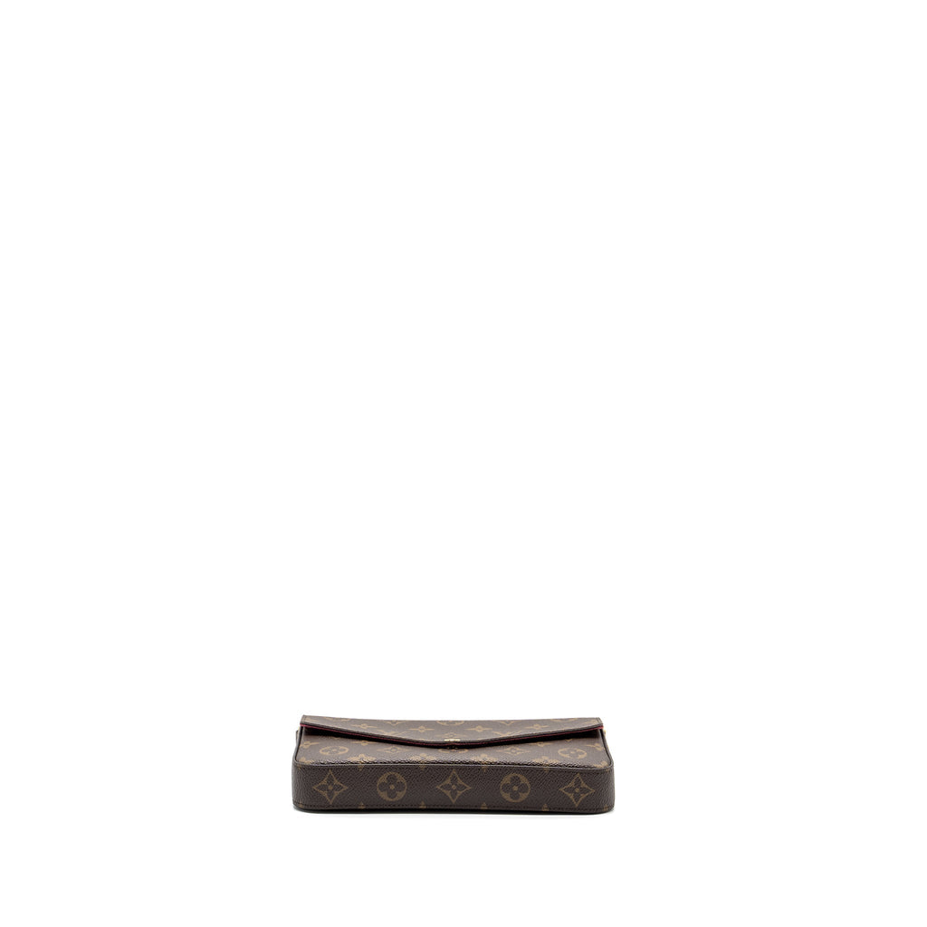 LOUIS VUITTON FELICIE POCHETTE MONOGRAM CANVAS / RED GHW