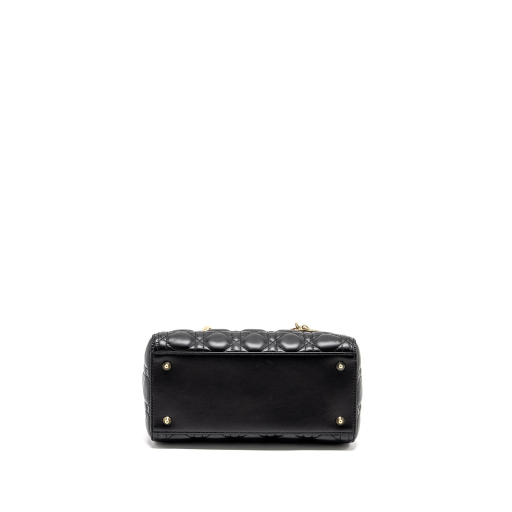 DIOR MEDIUM LADY DIOR LAMBSKIN BLACK LGHW