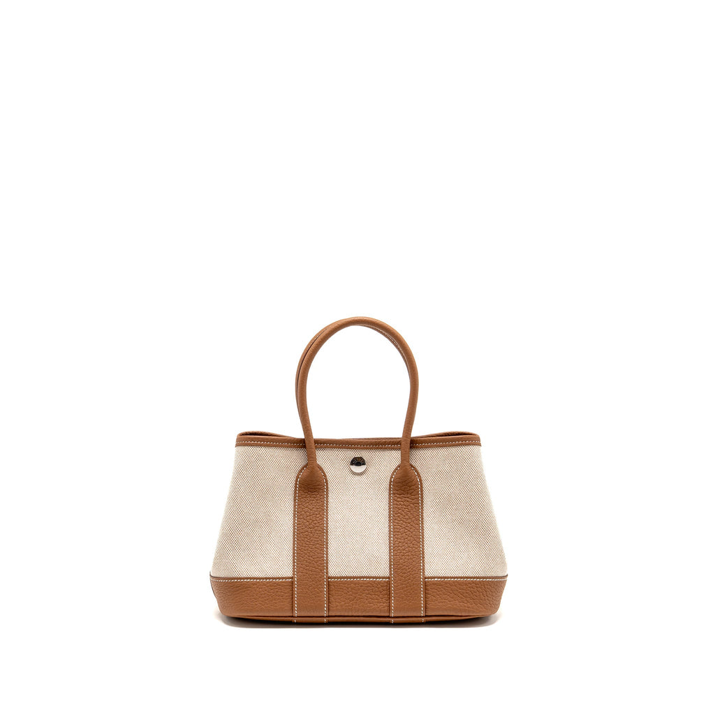 Hermes Neo Garden Party 23 canva / negonda ecru-beige / gold SHW