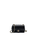 CHANEL MINI RECTANGULAR FLAP BAG LAMBSKIN BLACK LGHW