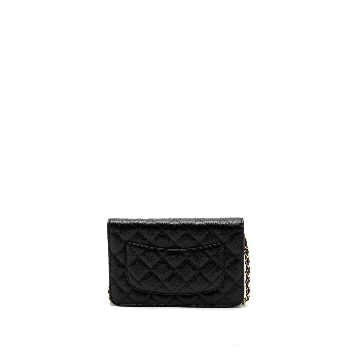 CHANEL CLASSIC WALLET ON CHAIN CAVIAR BLACK GHW