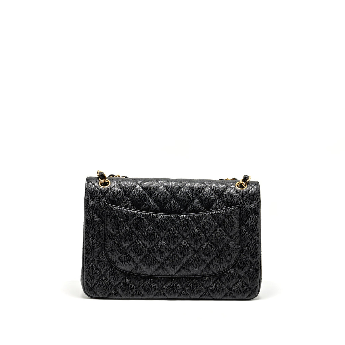 CHANEL JUMBO CLASSIC DOUBLE FLAP BAG CAVIAR BLACK GHW