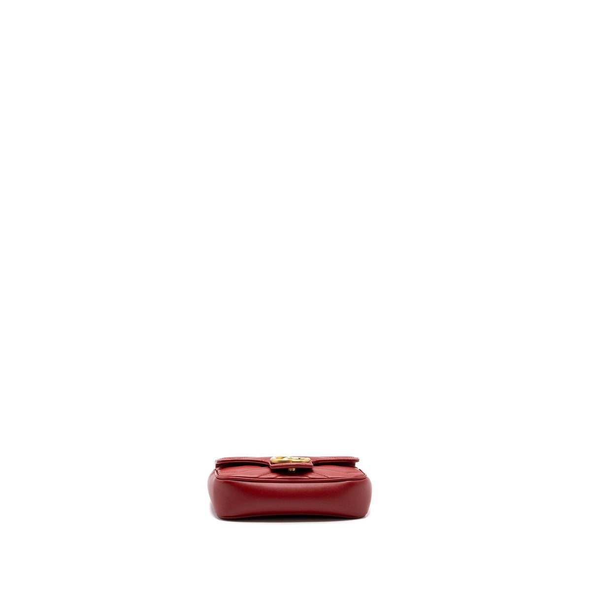 GUCCI MARMONT SUPER MINI MATELASSÉ CHEVRON CALFSKIN RED GHW