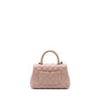 CHANEL SMALL COCO HANDLE CAVIAR LIGHT PINK RUTHENIUM HARDWARE
