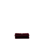 CHANEL CRYSTAL PEARL CRUSH WALLET ON CHAIN VELVET BURGUNDY LGHW