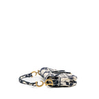 DIOR SADDLE BAG CANVAS LIMITED PRINT DARK BLUE / WHITE GHW