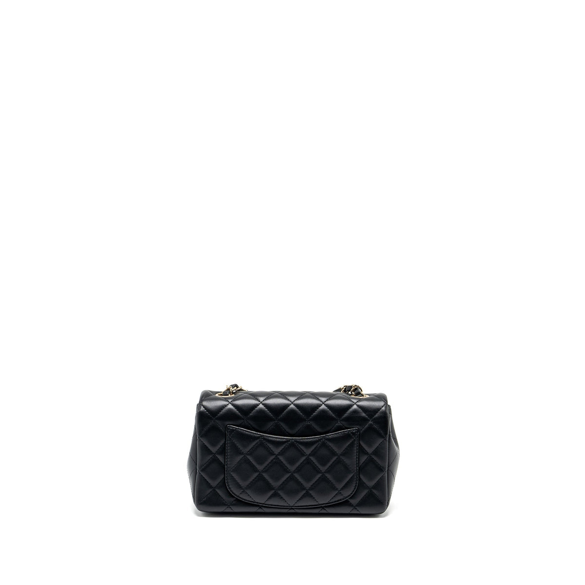CHANEL MINI RECTANGULAR FLAP BAG LAMBSKIN BLACK LGHW