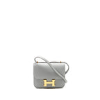HERMES MINI CONSTANCE EPSOM 8U BLEU GLACIER GHW