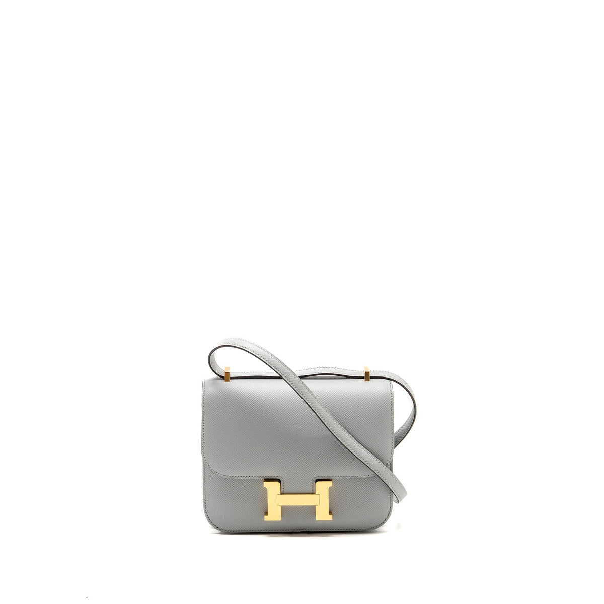 Hermes Mini Constance Epsom 8U Bleu Glacier GHW
