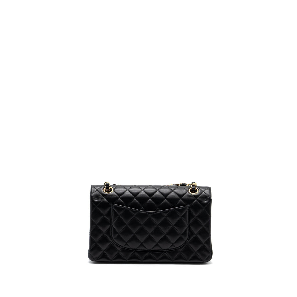 CHANEL MEDIUM CLASSIC FLAP BAG LAMBSKIN BLACK GHW