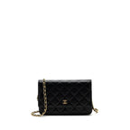 CHANEL CLASSIC WALLET ON CHAIN CAVIAR BLACK GHW
