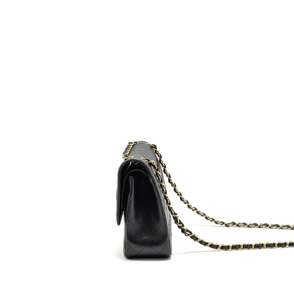 CHANEL JUMBO CLASSIC DOUBLE FLAP BAG CAVIAR BLACK GHW
