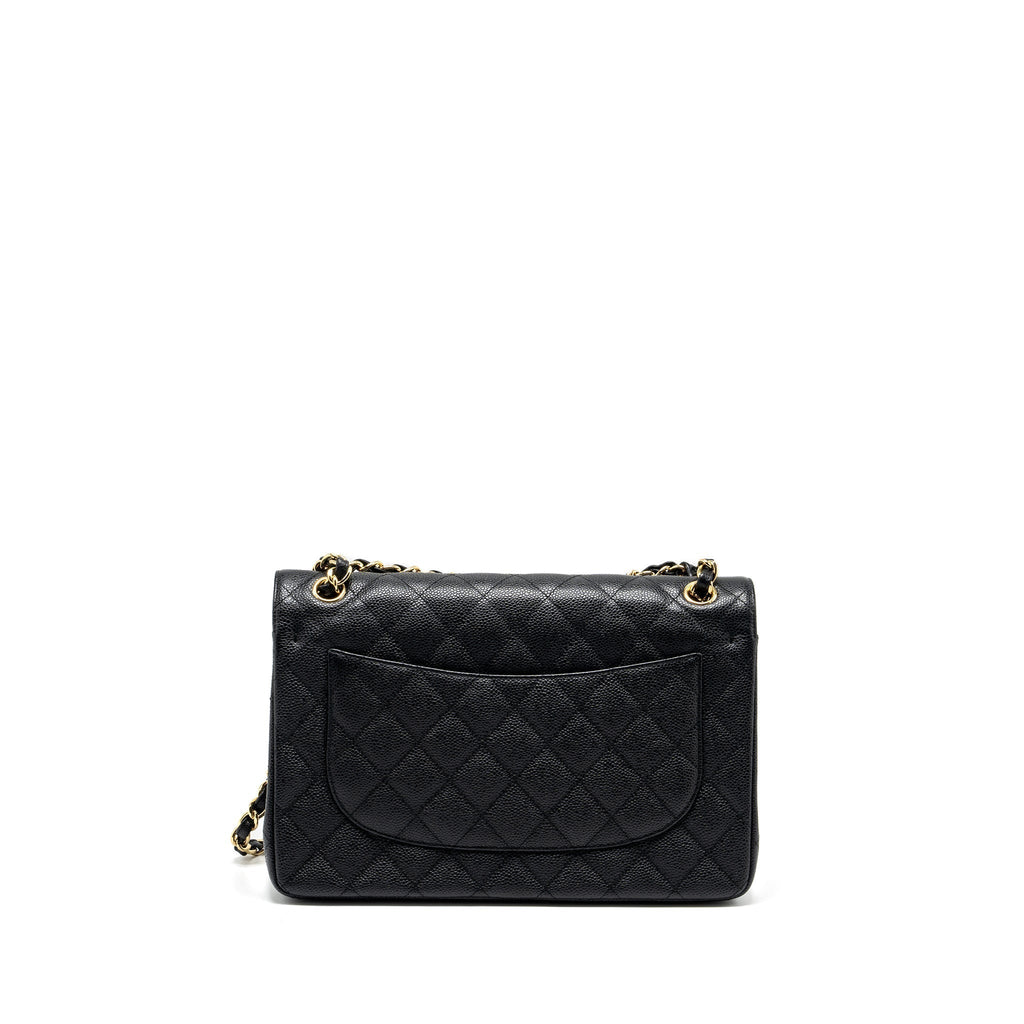 CHANEL JUMBO CLASSIC DOUBLE FLAP BAG CAVIAR BLACK GHW