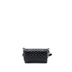 CHANEL SMALL BOY BAG CAVIAR BLACK RUTHENIUM HARDWARE (MICROCHIP)