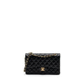 CHANEL MEDIUM CLASSIC FLAP BAG LAMBSKIN BLACK GHW