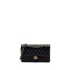 CHANEL MEDIUM CLASSIC FLAP BAG LAMBSKIN BLACK GHW