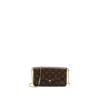 LOUIS VUITTON FELICIE POCHETTE MONOGRAM CANVAS / RED GHW