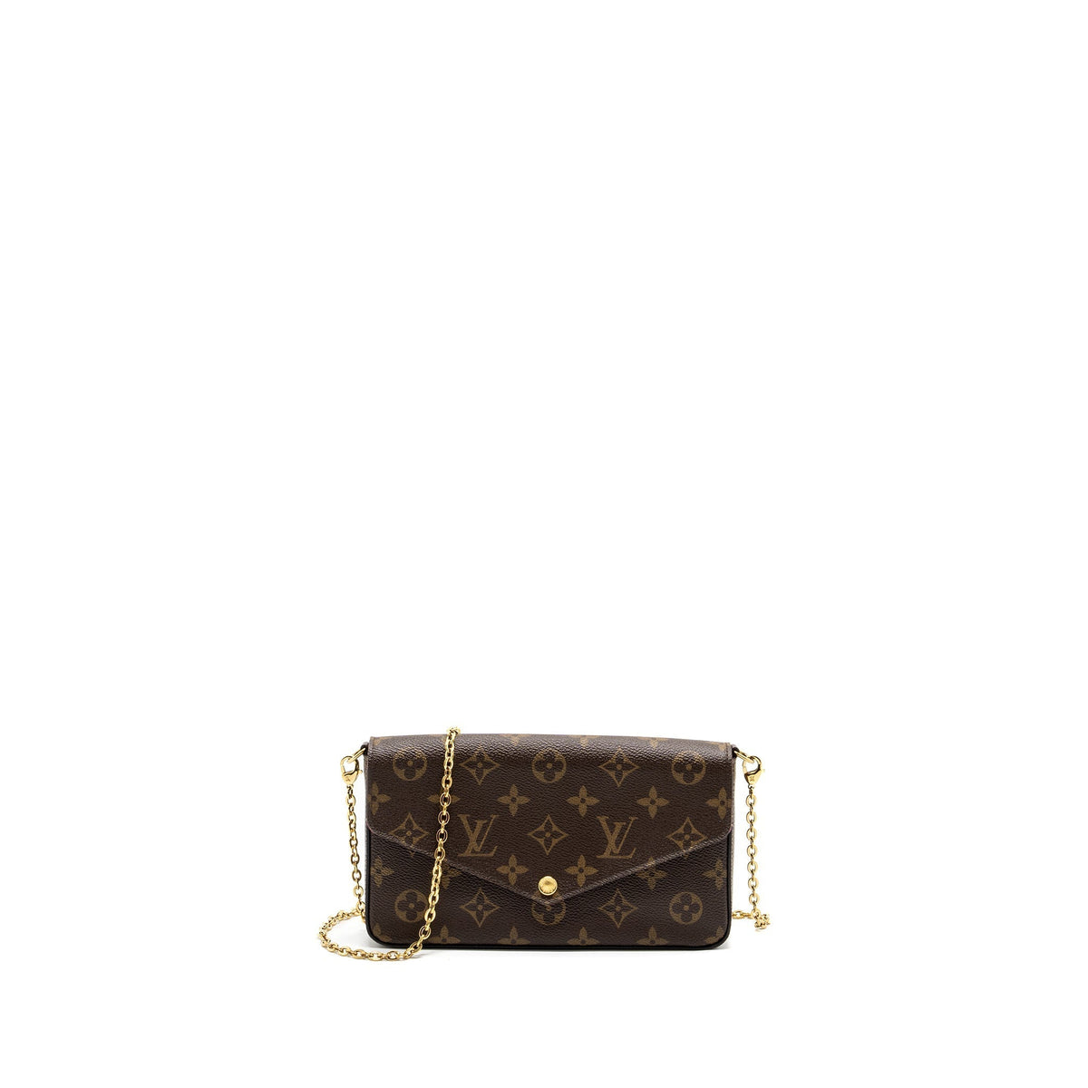 LOUIS VUITTON FELICIE POCHETTE MONOGRAM CANVAS / RED GHW