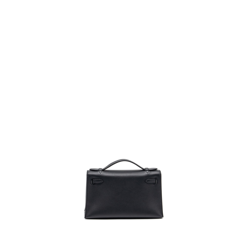 HERMES KELLY POCHETTE SWIFT BLACK RGHW