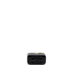 CHANEL 22K GOLD PILLAR LONG VANITY WITH ADJUSTABLE CHAIN LAMBSKIN BLACK GHW (MICROCHIP)