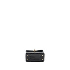 CHANEL 23K TOP HANDLE VANITY BAG SHINY CALFSKIN BLACK GHW (MICROCHIP)
