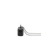CHANEL TOP HANDLE LONG VANITY CASE LAMBSKIN BLACK SHW (MICROCHIP)
