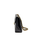 CHANEL VINTAGE CLASSIC FLAP JUMBO BAG CALFSKIN BLACK GHW