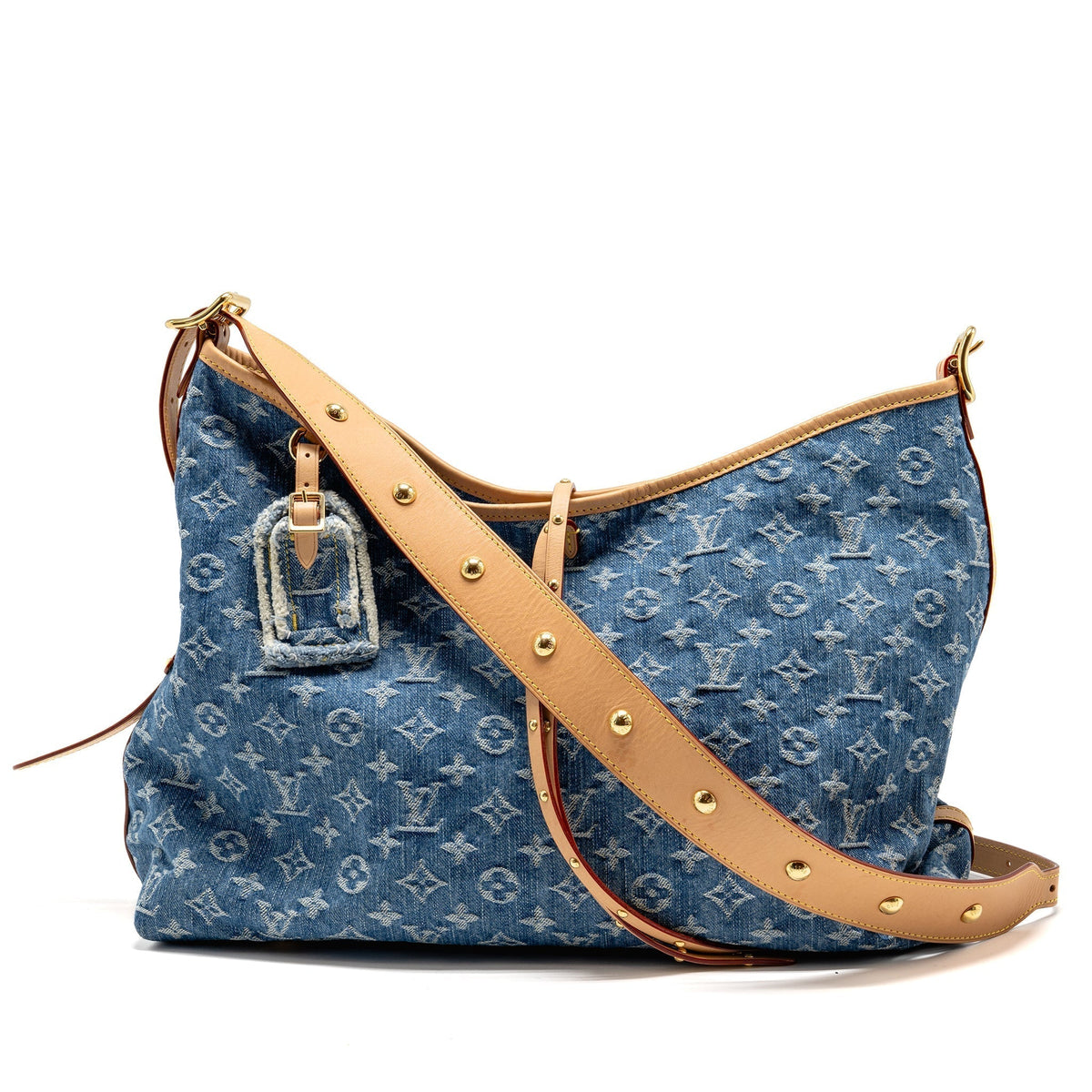 LOUIS VUITTON CARRYALL MM MONOGRAM DENIM BLUE GHW