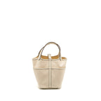 Hermes cargo picotin 18 lock bag canvas / swift nata SHW