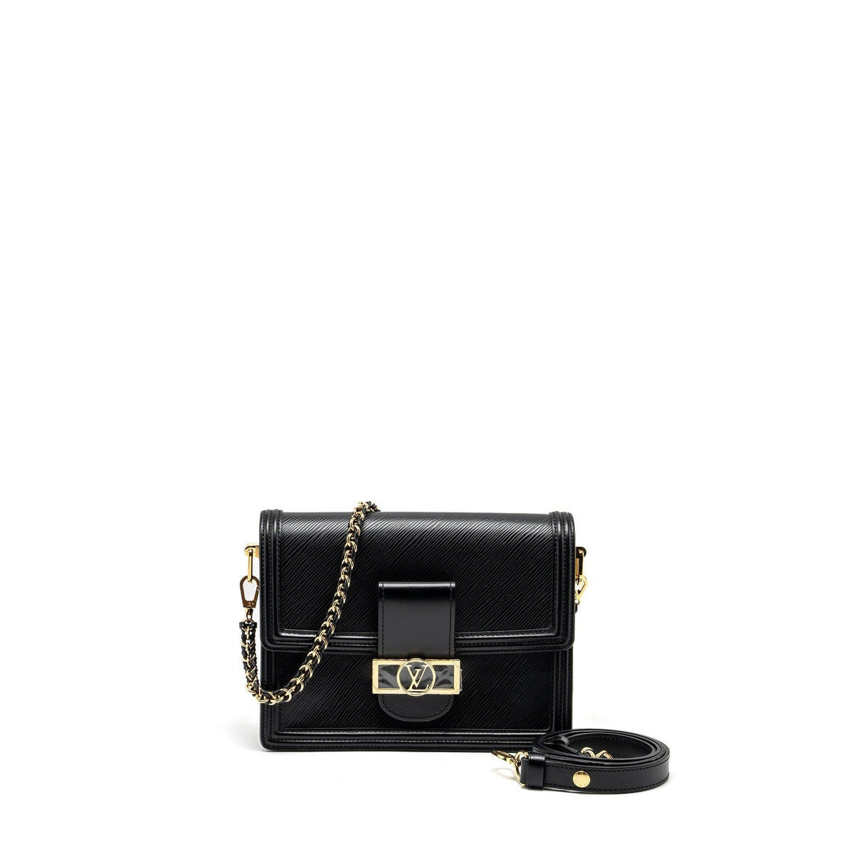 LOUIS VUITTON DAUPHINE MM EPI BLACK GHW